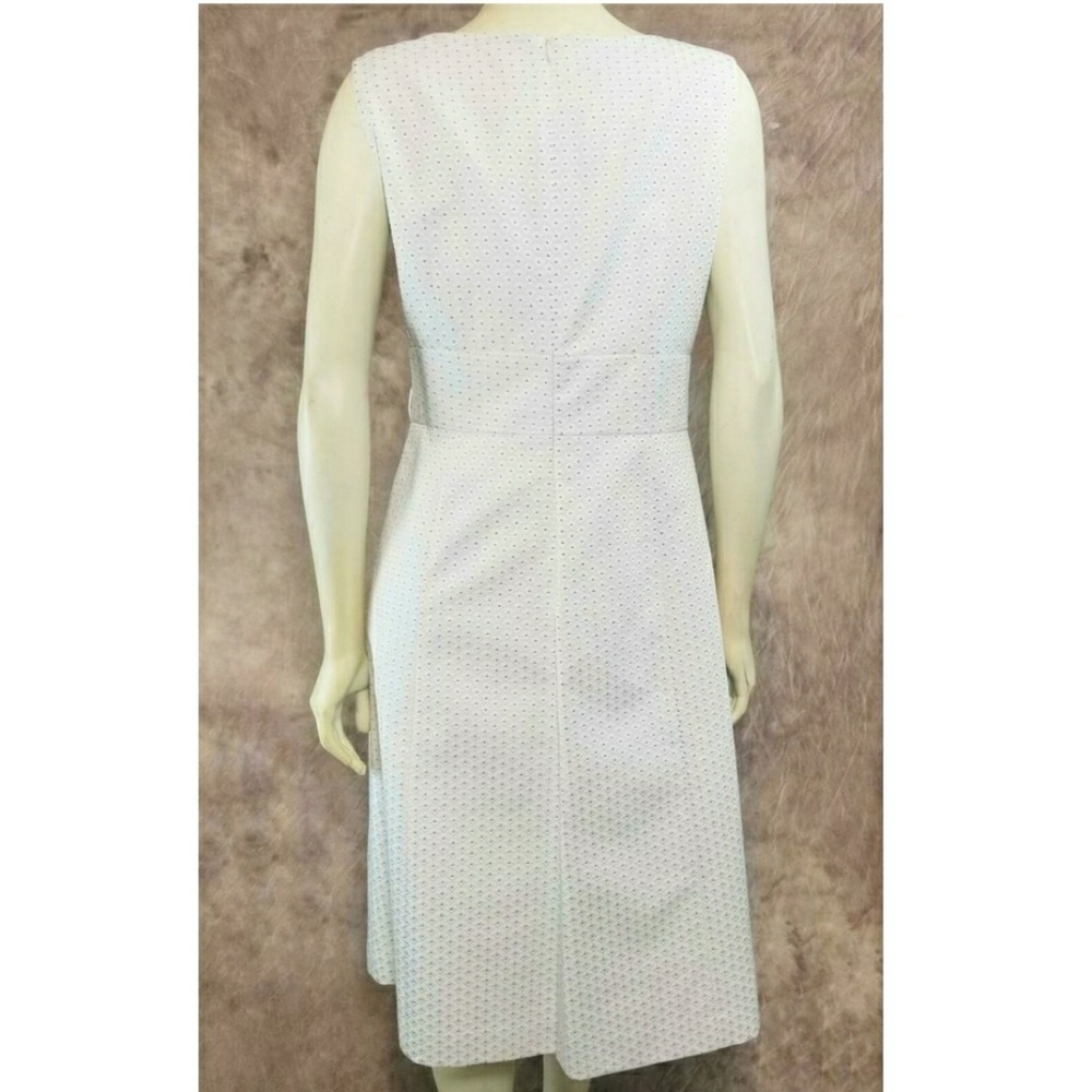 Talbots Pleated Geometric Pattern A-Line Dress - image 5